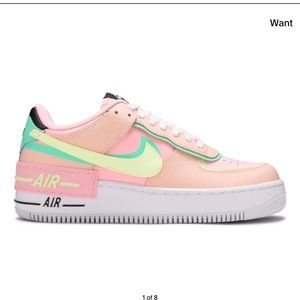 Nike Air Force 1 Shadow Women’s Sz 9.5 Arctic Punch/Volt Shoes (CU8591 601)